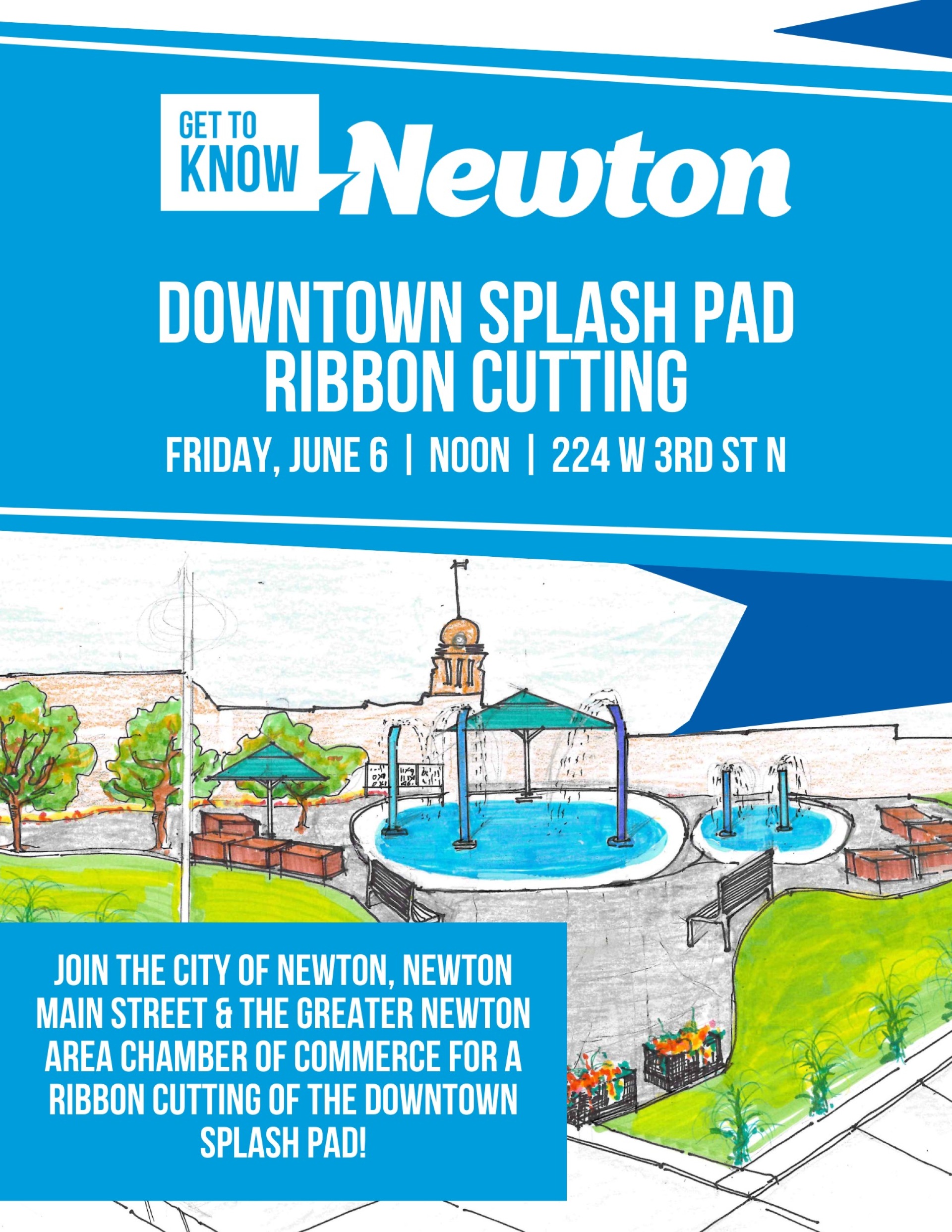 Downtown Splash Pad Ribbon Cutting